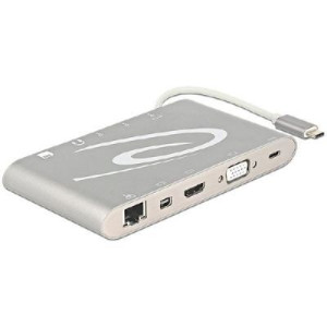 Delock USB Type-C 3.1 Dockingstation 4K 30 Hz silbergrau