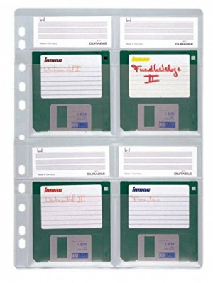 Durable Disketten Ordner-Hlle 4 Disketten 3,5 Zoll Transparent 5 St.