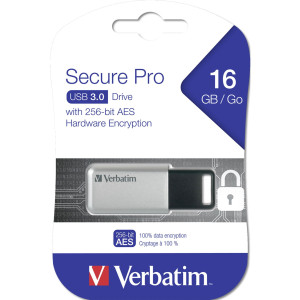 Verbatim USB-Stick 3.0 Secure Data Pro 16GB silber