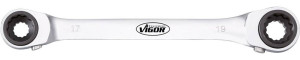 Vigor V2705 Doppel-Ratschenringschlssel 10 - 19mm