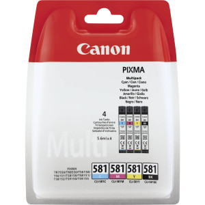 Canon Tintenpatrone CLI-581 Multipack (C/M/Y/BK) - Passend fr PIXMA