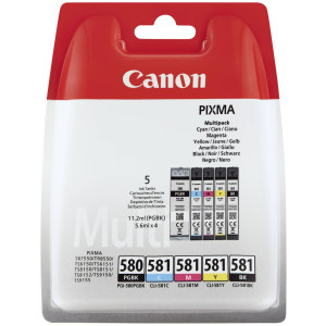 Canon Tintenpatrone CLI-581 Multipack (PGBK/C/M/Y/BK) - Passend fr