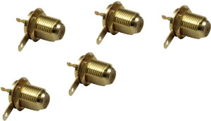 BKL Electronic 0403551 F-Buchse fr Einbau, vergoldet Anschlsse: F-