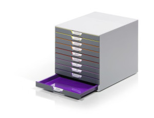 Durable VARICOLOR10 - 7610 761027 Schubladenbox Grau DIN A4, DIN C4,