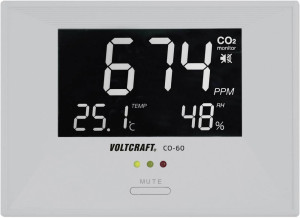 VOLTCRAFT CO2-60 Kohlendioxid-Messgert 0 - 3000 ppm