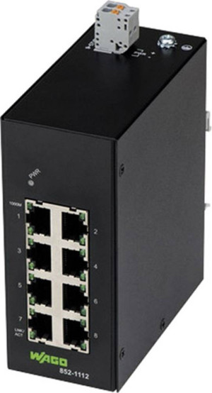 WAGO 852-1112 Industrial Ethernet Switch 8 Port 10 / 100 / 1000MBit/s
