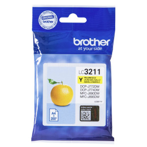 Brother Tintenpatrone LC-3211Y Gelb (ca. 200 Seiten) - Passend fr