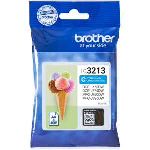Brother Tintenpatrone LC-3213C Cyan (ca. 400 Seiten) - Passend fr