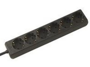Bachmann 381.141S Steckdosenleiste Schwarz Schutzkontakt 1St.
