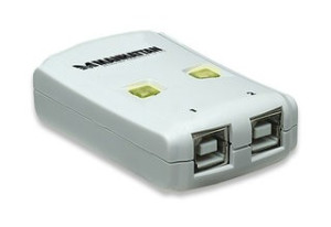 Manhattan 2 Port USB 2.0-Umschalter Schwarz