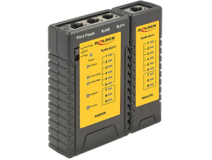 Delock Kabeltester RJ45 / RJ12 + Portfinder