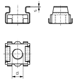TOOLCRAFT 521847 Kfigmuttern M6 Stahl 10St.