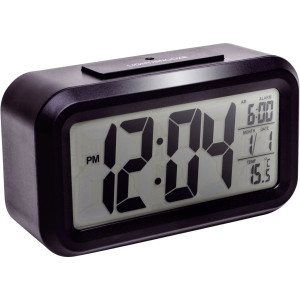 Mebus 42435 Quarz Wecker Schwarz Groes Display
