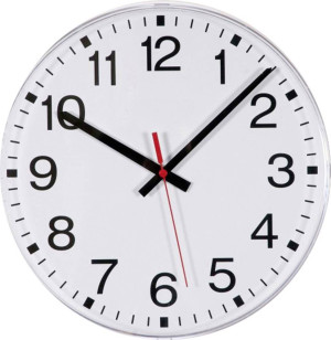 EuroTime 55000 Funk Wanduhr 300mm Wei