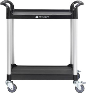 TOOLCRAFT 1296213 Servicewagen Herstellerfarbe:Schwarz, Silber
