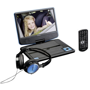 Lenco DVP-910BU 9" DVD-Player Set m. Kopfhrer blau/schwarz