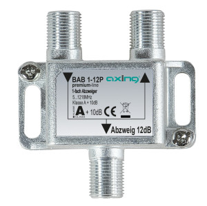 Axing BAB 1-12P Kabel-TV Abzweiger 1-fach 5 - 1218MHz