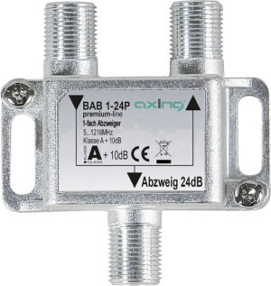 Axing BAB 1-24P Kabel-TV Abzweiger 1-fach 5 - 1218MHz