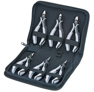 Knipex 00 20 16 P ESD Elektronik- u. Feinmechanik Zangen-Set 6teilig