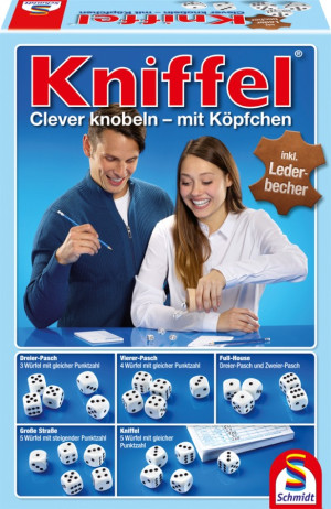 Schmidt Spiele Kniffel mit Lederwrfelbecher Kniffel mit Lederw