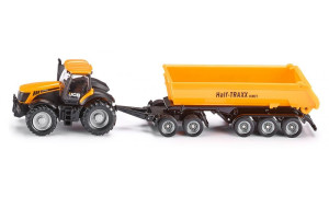 SIKU Spielwaren 1858 JCB Traktor mit Dolly Fertigmodell