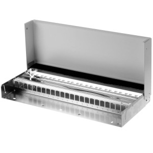 Telegrtner 24 Port Netzwerk-Patchpanel Reinwei (RAL 9010)