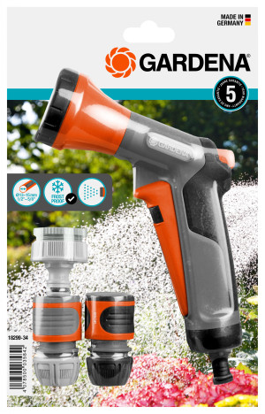 GARDENA 18299-32 Gartenbrause mit Anschluss-Set