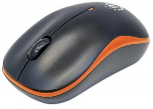 Manhattan Success Maus Funk Optisch Schwarz, Orange 3 Tasten 1000 dpi