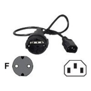 APC AP9880 Netzkabel, C14 auf CEE 7/7 Schuko, 0,6 m