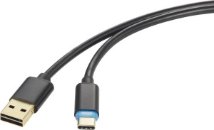 Renkforce USB-Kabel USB 2.0 USB-A Stecker, USB- Stecker 1.50m