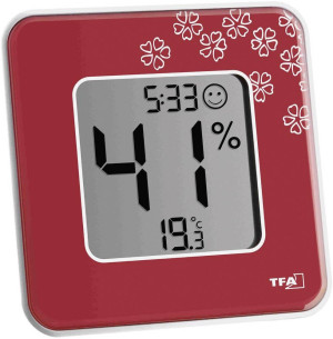 TFA Dostmann Style Thermo-/Hygrometer Rot