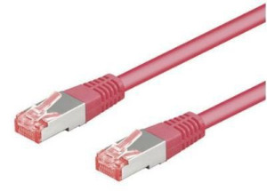 Goobay 0,5m CAT 6 Patchkabel, S/FTP (PiMF), Magenta