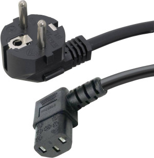 HAWA 1008238 Kaltgerte Anschlusskabel Schwarz 2.50m