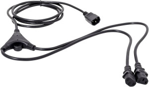 HAWA 1008272 Kaltgerte Y-Kabel Schwarz 2.35m