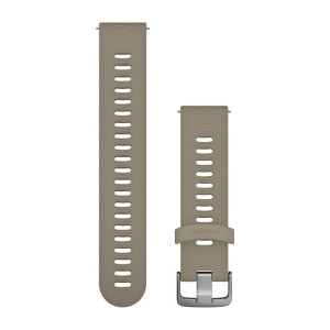 Garmin Schnellwechsel-Armband 20mm Silikon Sandstein/Silber - Passend