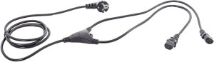 HAWA 1008274 Kaltgerte Y-Kabel Schwarz 2.35m