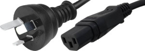 HAWA 1008256 Kaltgerte Anschlusskabel Schwarz 2.00m