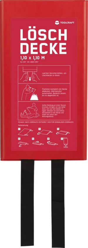 TOOLCRAFT 1577226 Lschdecke mit Montagebox 110cm x 110cm x 0.5mm