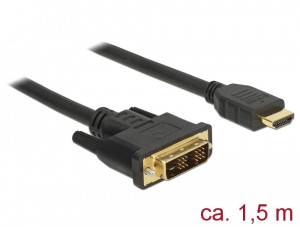 Delock Kabel DVI 18+1 Stecker > HDMI-A Stecker 1,5 m