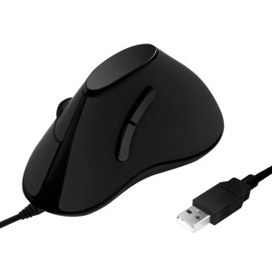 LogiLink ID0158 Ergonomische Maus USB Optisch Schwarz 5 Tasten 1000