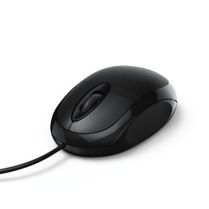 Hama MC-100 Maus USB Optisch Schwarz 3 Tasten 1000 dpi