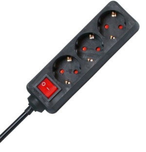 Kopp 129715009 Steckdosenleiste mit Schalter 3fach Schwarz