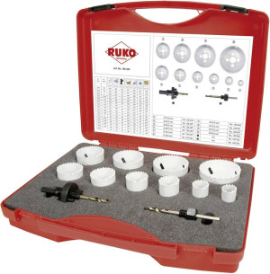 RUKO 126303 Lochsgen-Set 12teilig 19 mm, 22 mm, 25 mm, 29 mm, 35 mm,