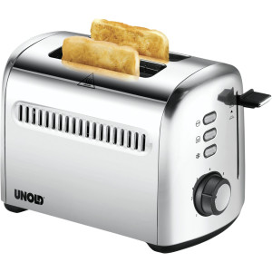 Unold 2er Retro Toaster Kontrollleuchte Edelstahl