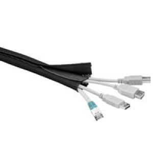 Goobay Kabelmantel - flexibler Kabelmantel, 1,8m, Schwarz