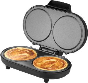 Unold 48165 Doppel- Pancake-Maker Schwarz, Edelstahl