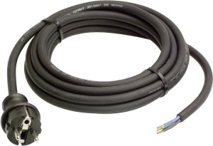 AS Schwabe 60379 Strom Anschlusskabel Schwarz 4.50m
