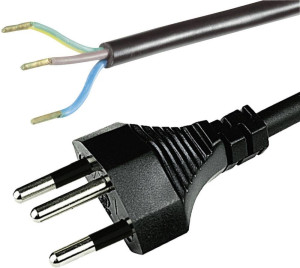 HAWA 1008242 Strom Anschlusskabel Schwarz 2.00m