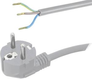HAWA 1008229 Strom Anschlusskabel Grau 5.00m