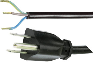 HAWA 1008246 Strom Anschlusskabel Schwarz 2.00m